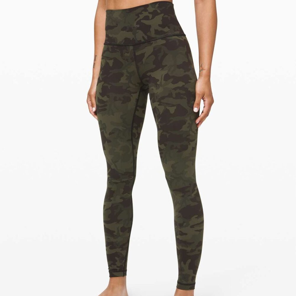 lululemon athletica Camo Leggings - Green and Black